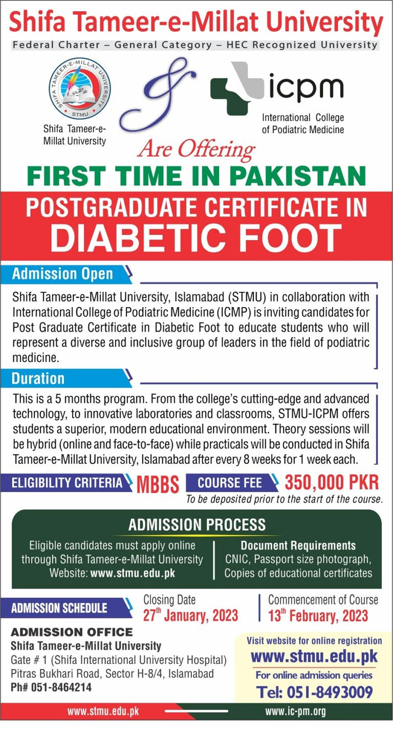 Postgraduate Certificate in Diabetic Foot