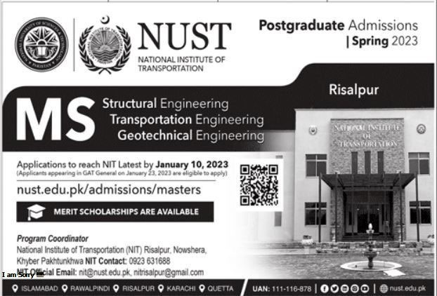 NUST MS and Degree Programs 2023-2024 Last Date