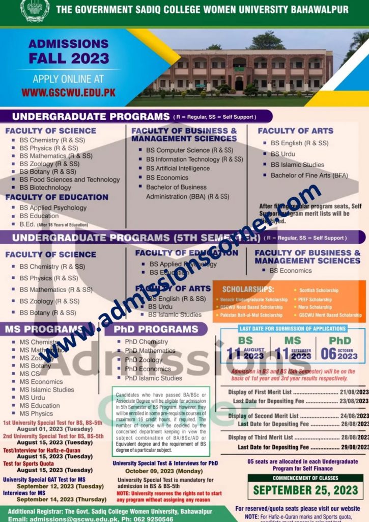 Government Sadiq College Women University Bahawalpur 6921