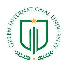 green international university lahore logo